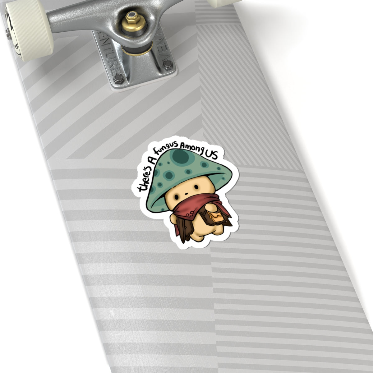 Kawaii Mushroom Sticker — "There's A Fungus Among Us" Cute Kiss-Cut Decal