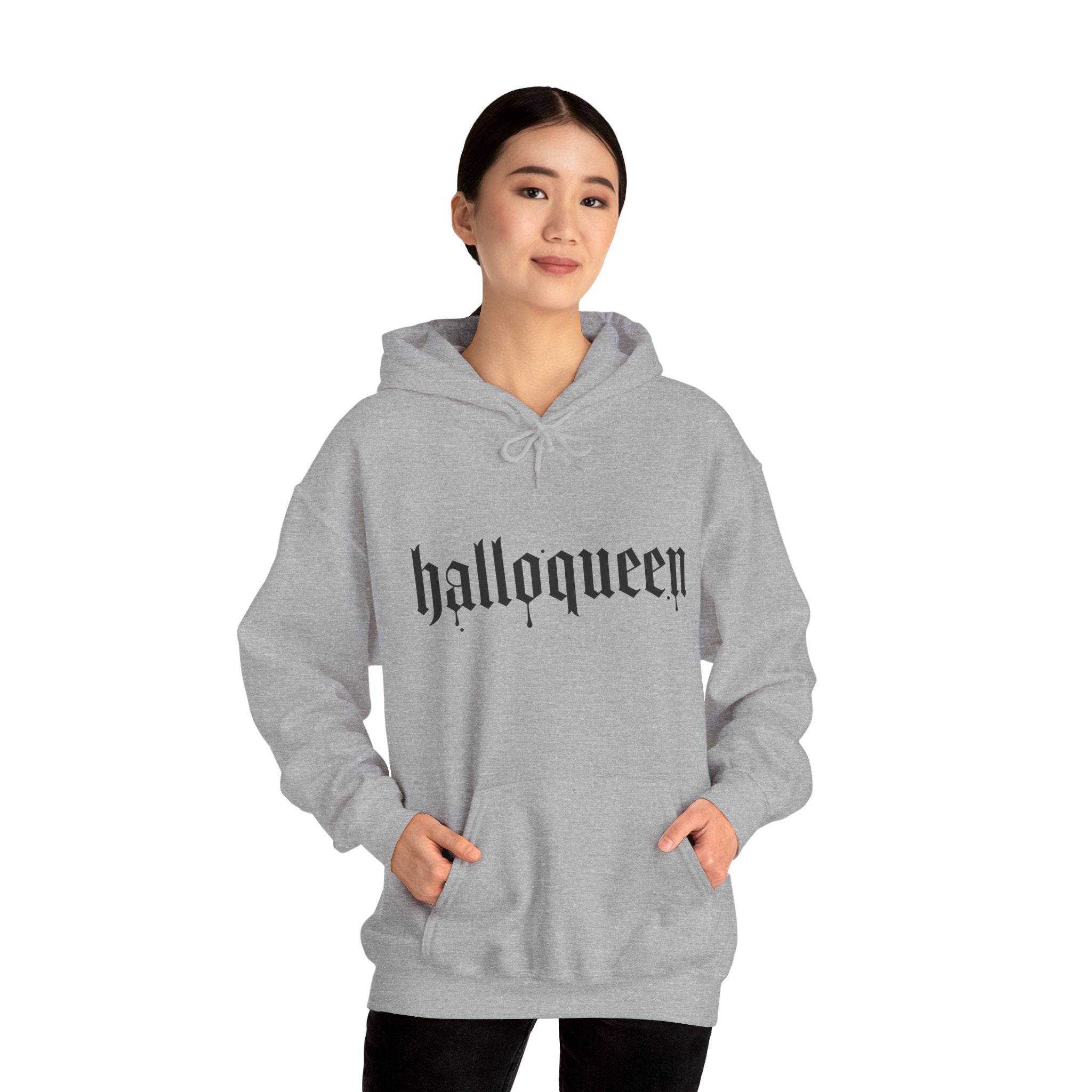HalloQueen Hoodie — Gothic Halloween "halloqueen" Pullover