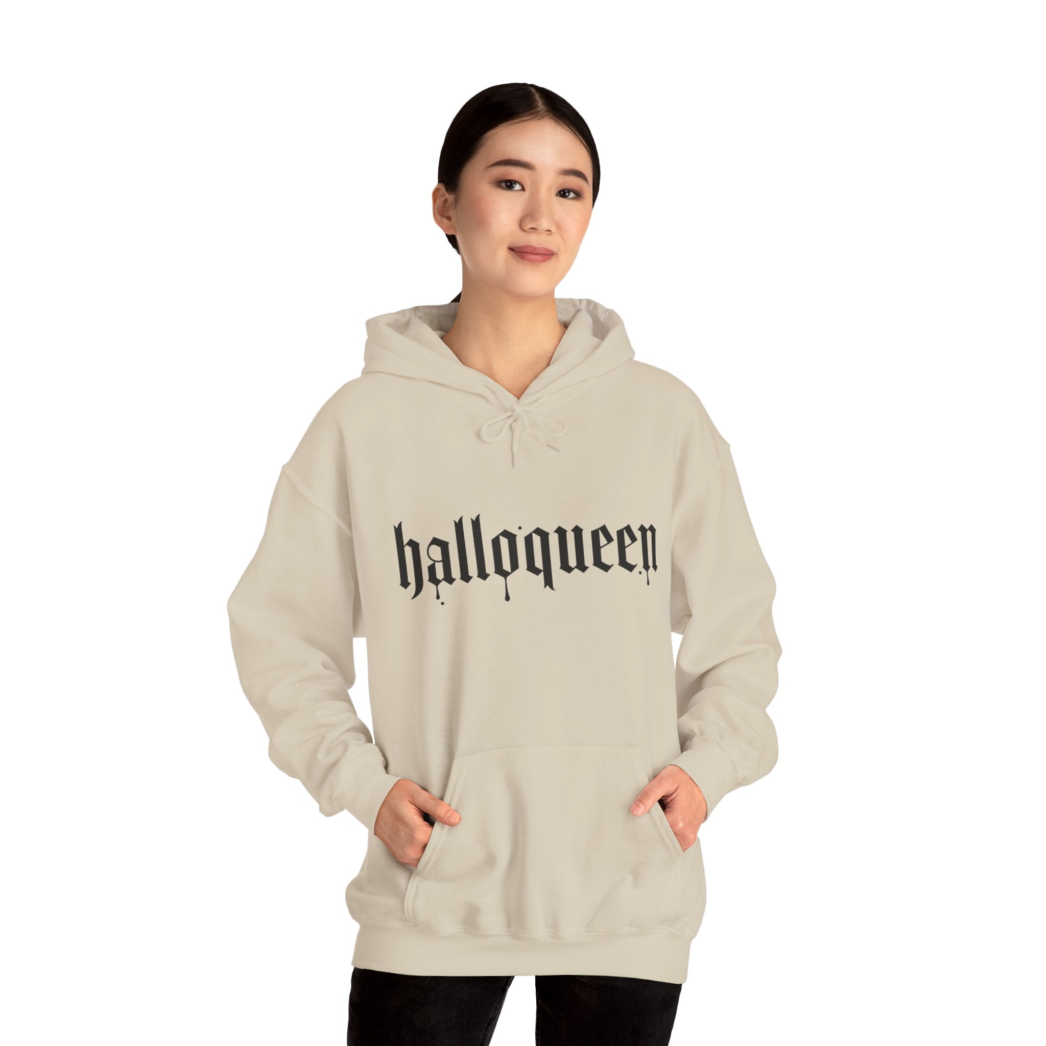 HalloQueen Hoodie — Gothic Halloween "halloqueen" Pullover
