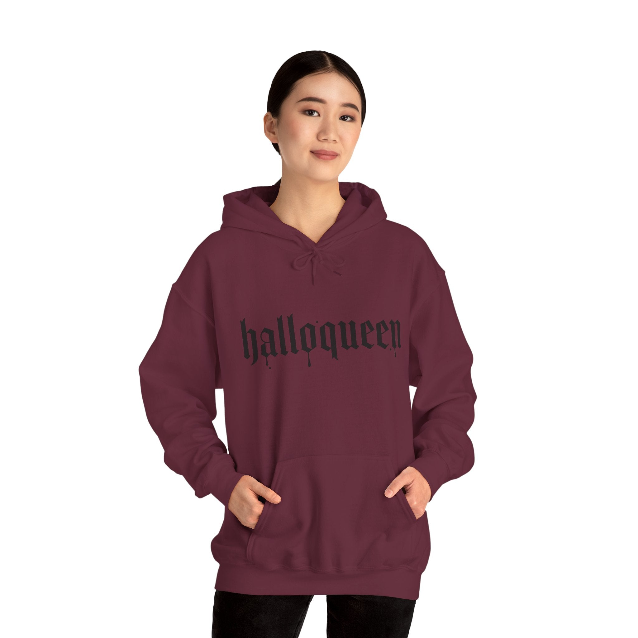 HalloQueen Hoodie — Gothic Halloween "halloqueen" Pullover