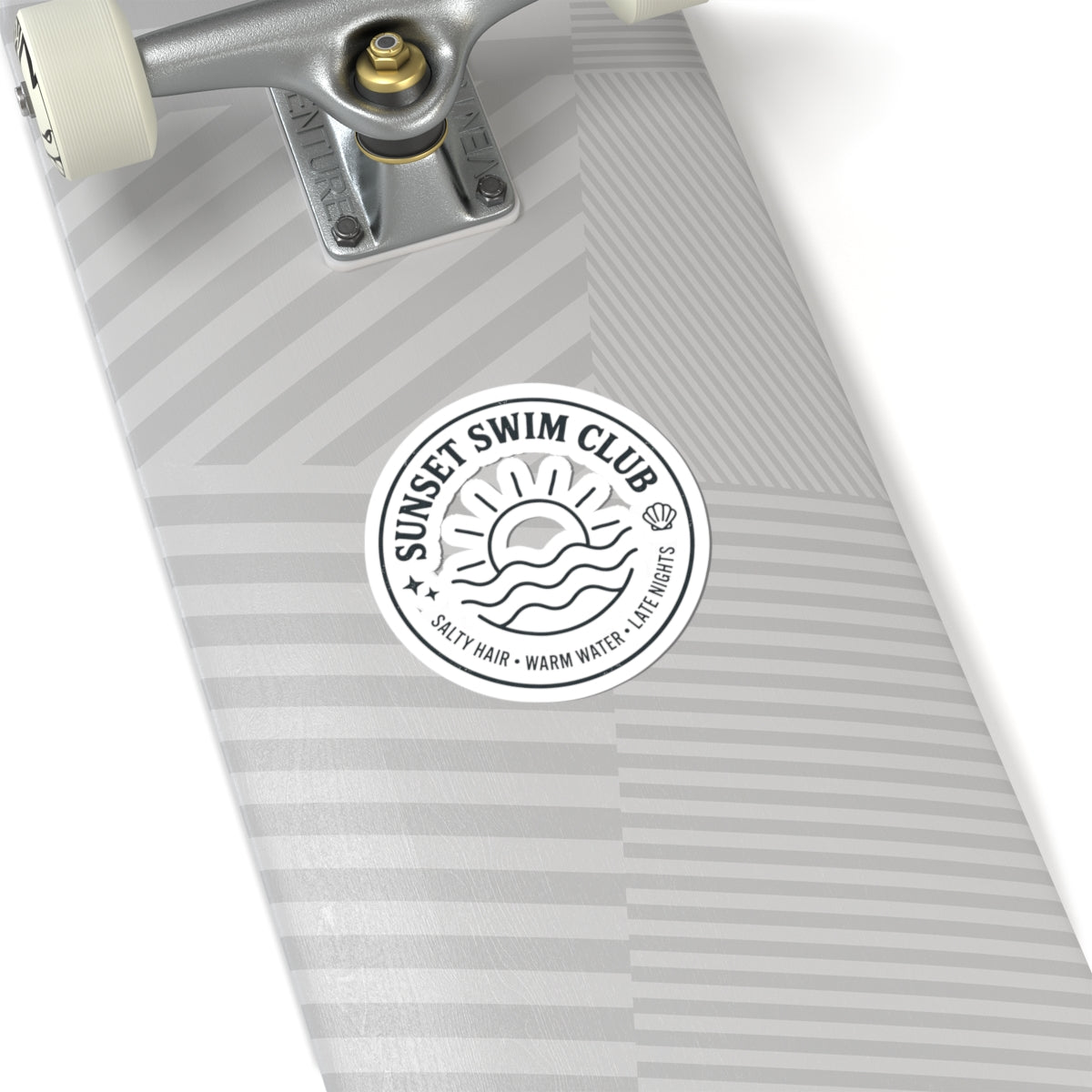 Sunset Swim Club Sticker | Summer Aesthetic, Retro Beach Badge