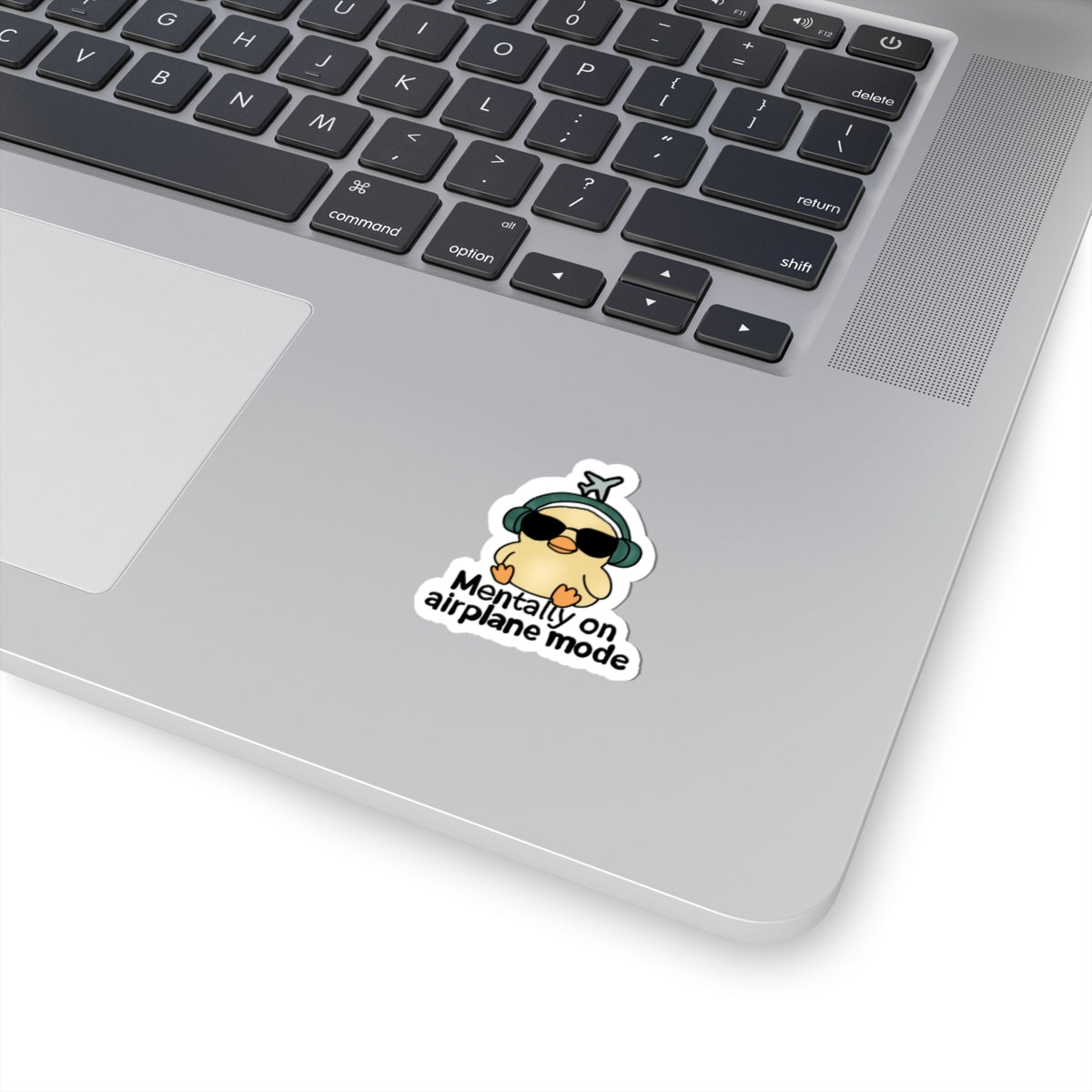 Cute Chick 'Mentally on Airplane Mode' Kiss-Cut Sticker