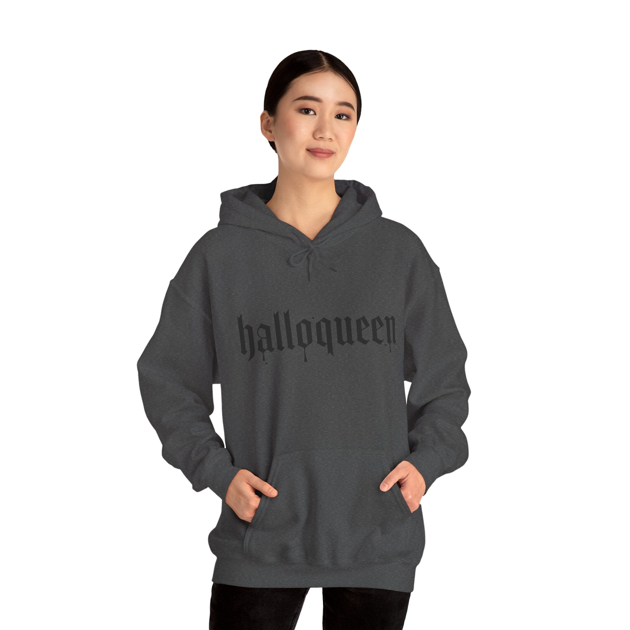 HalloQueen Hoodie — Gothic Halloween "halloqueen" Pullover